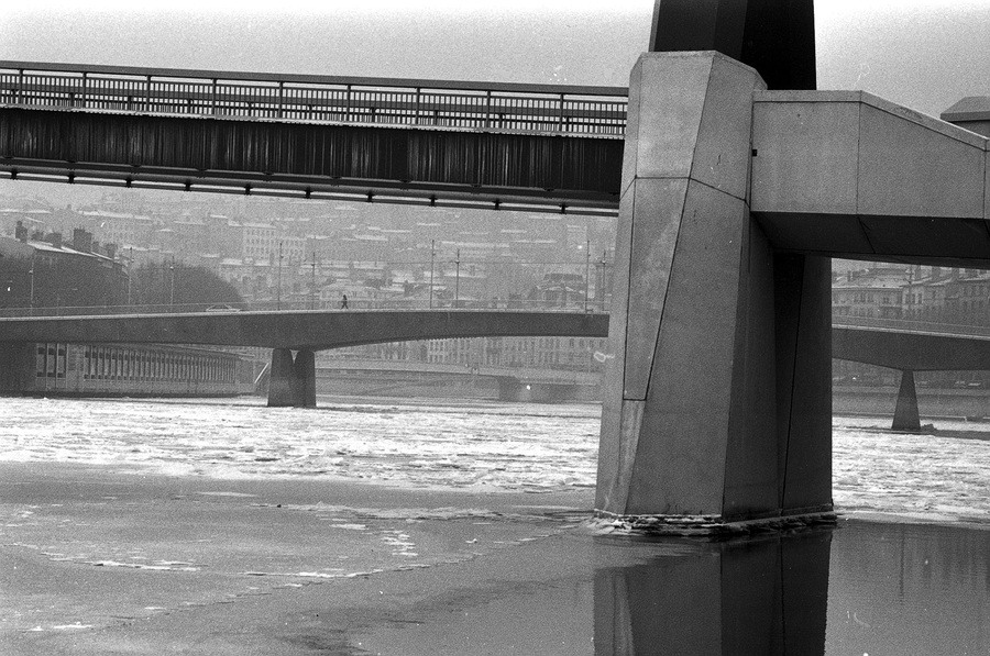 La Saône gelée, janvier 1985 - l:900, h:597, 215351, JPEG