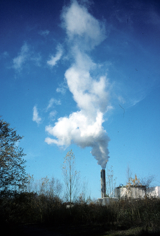 Neyron, usine d'incinération par temps de gel, 19 novembre 1995
