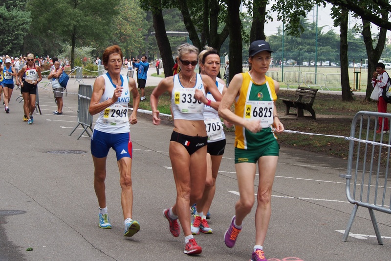 WMAC Lyon 2015, 10 août, 10km W50-64, Marie-Astrid Monmessin, Sylvie Sevellec, Annick Le Mouroux, Lesley Van Buuren