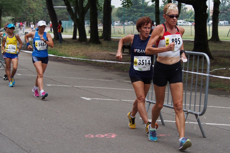 WMAC Lyon 2015, 10 août, 10km W50-64, Johanna Flipsen, Janine Vignat-Piroux, Natalia Marcenco, Rosemary Pelaez Cardona