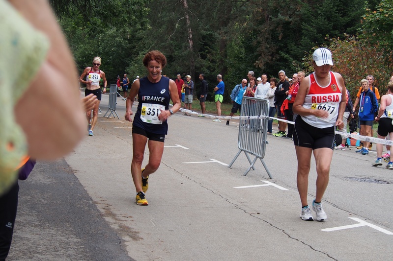 WMAC Lyon 2015, 10 août, 10km W50-64, Janine Vignat-Piroux, Irina Sofronova