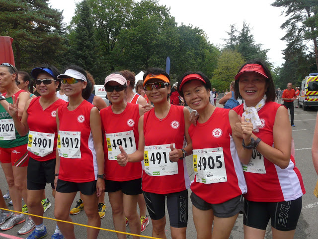 WMAC Lyon 2015, 10 août, 10km W50-64, Chun Fung Foris Chan, Chui Fun Li, Min Yee Michelle Lee, Sau King Irene Tai, Oi Ling Chow, Oi Ha Chow