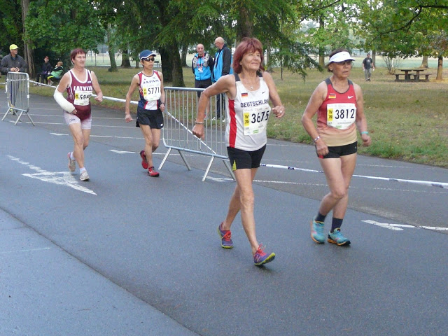 WMAC Lyon 2015, 14 août, 20km W, Helga Dräger, Michiko Saito, Ursula Herrendoerfer