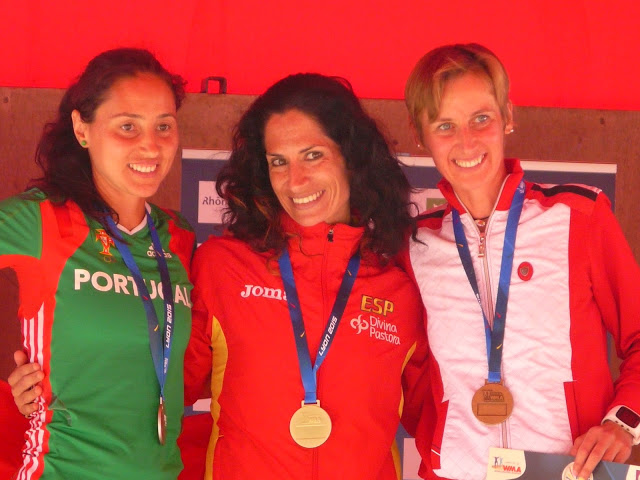 WMAC Lyon 2015, 14 août, podium W35, Sandra Silva, Maria Marcos Valero, Andrea Kovács