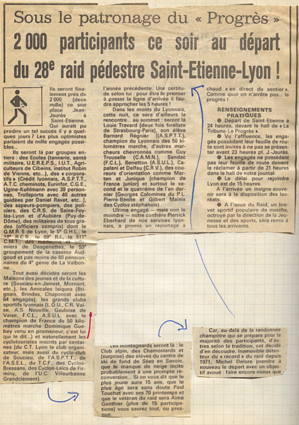 « 2000 participants ce soir au départ du 28e raid pédestre Saint-Étienne-Lyon ! » w:584, h:831, 226275, JPEG