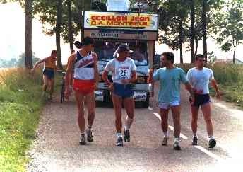 Jean Cecillon et son equipe Paris-Colmar 2001