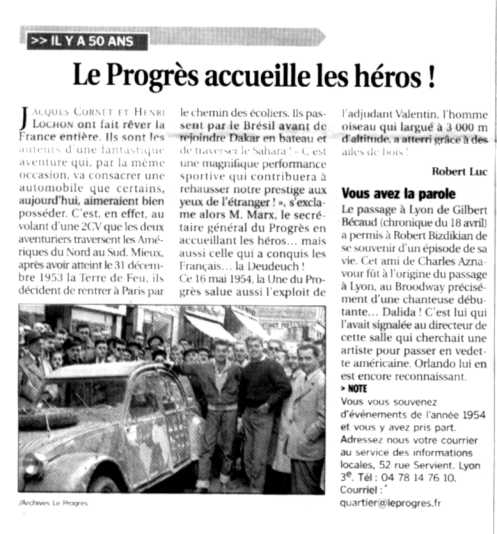 Coupure de Presse du Progres 16 mai 2004, page 9